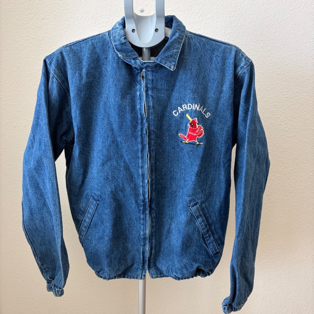 Chalk Line Denim Jacket Mens Medium Blue St Louis Cardinals Vintage MLB 90s USA